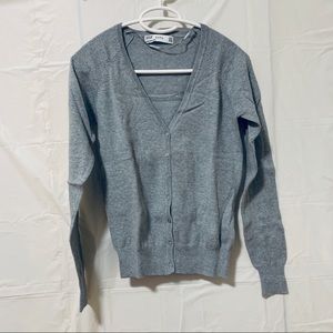 Zara Buttoned Cardigan in Gray Size M